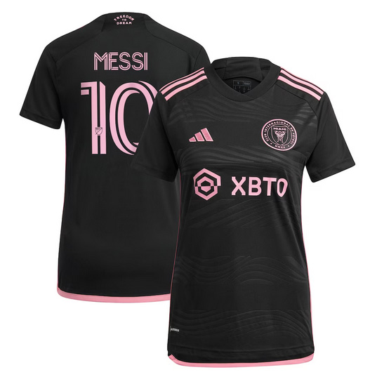 Women%27s Inter Miami CF Lionel Messi adidas Black 2023 La Noche Replica Jersey->inter miami cf->Soccer Club Jersey